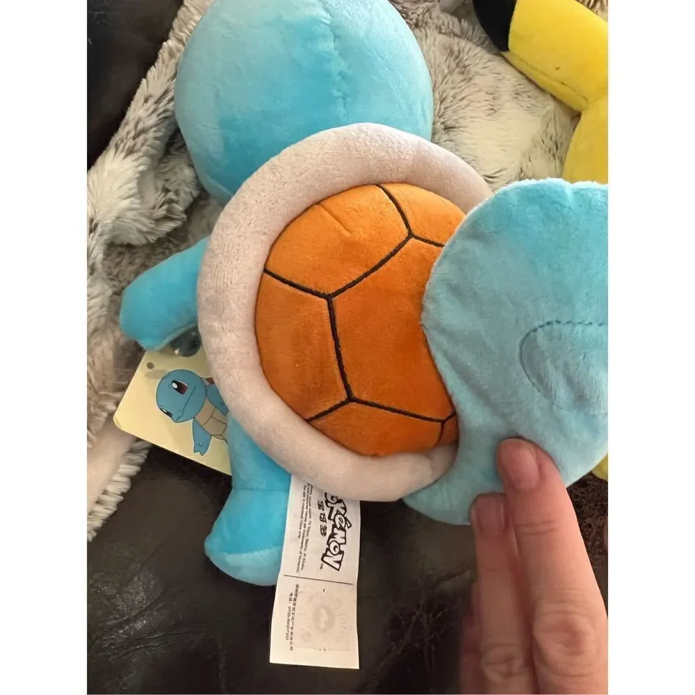 Pokeman Plush Set Pikachu & Squrtle 8”